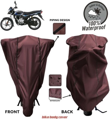 MADAFIYA Two Wheeler Cover for Bajaj(Platina 100 DTS-i, Maroon, Black)