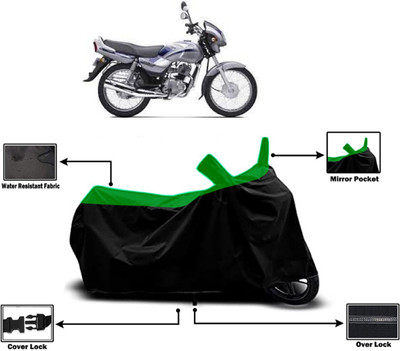 Amexride Two Wheeler Cover for TVS(Victor Edge, Green)