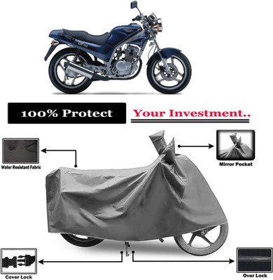 Amexride Two Wheeler Cover for Kinetic(GF 125, Grey)