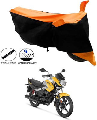 Ascension Two Wheeler Cover for Hero(Passion Pro TR, Black, Orange)