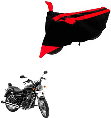 DeepShakshi AUTOMOTIVE Two Wheeler Cover for Royal Enfield(Thunderbird 500, Black, Red)