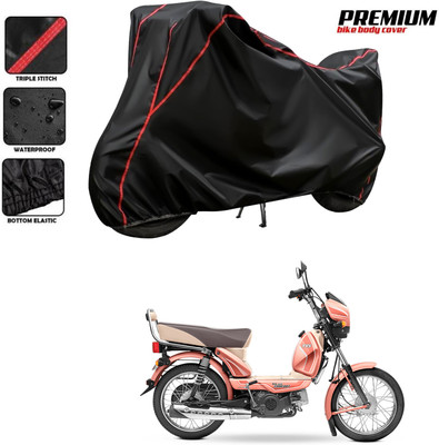 DeepShakshi AUTOMOTIVE Two Wheeler Cover for TVS(XL 100, Black, Red)