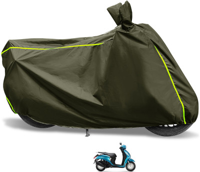 Euro Care Waterproof Two Wheeler Cover for Yamaha(Fascino, Green)