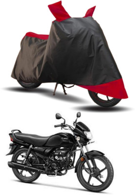 KEDIT Two Wheeler Cover for Hero(HF Deluxe i3s, Red, Black)