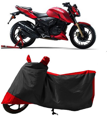 GROFATIK Two Wheeler Cover for TVS(Apache RTR 200 4V, Red)