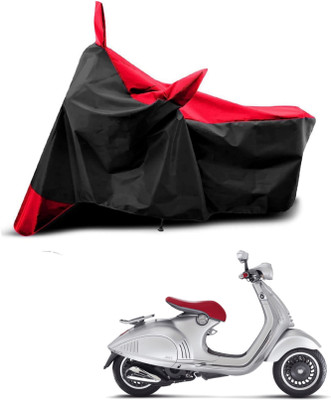 KEDIT Two Wheeler Cover for Piaggio(Vespa LX, Red, Black)