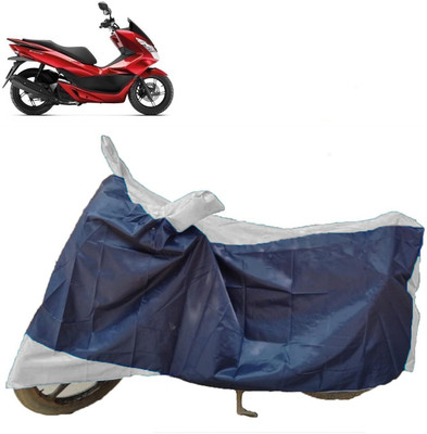 ANTOFY Two Wheeler Cover for Honda(PCX 125, Blue, White)