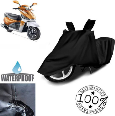 RAAMKM Waterproof Two Wheeler Cover for Hero, Honda, Royal Enfield, TVS(Victor BS6, Black)