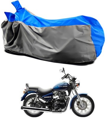 Ascension Two Wheeler Cover for Royal Enfield(Thunderbird 350, Grey, Blue)