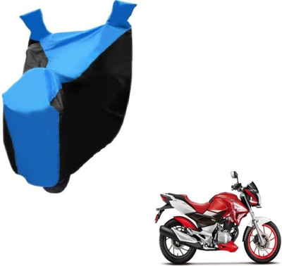 MMSSTAR Waterproof Two Wheeler Cover for Hero(CBZ Extreme, Black, Blue)