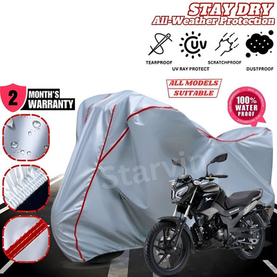 OliverX Waterproof Two Wheeler Cover for TVS(Raider, Silver, Red)