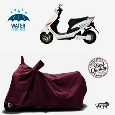 JSJINSIL Waterproof Two Wheeler Cover for Hero(Electric Cruz, Maroon)