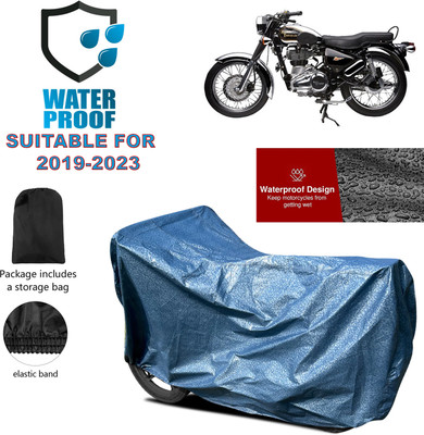 PAGORA Waterproof Two Wheeler Cover for Royal Enfield(Electra Delux, Blue)