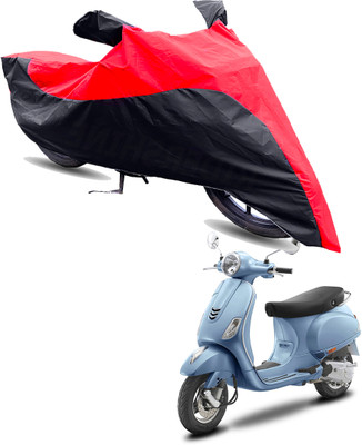 Motodreka Two Wheeler Cover for Vespa(ZX 125 BS6, Red, Black)