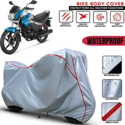 Shiv Kanha Waterproof Two Wheeler Cover for Hero(Passion, Silver)