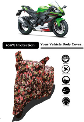 Amexride Two Wheeler Cover for Kawasaki(Ninja ZX 10R, Multicolor)
