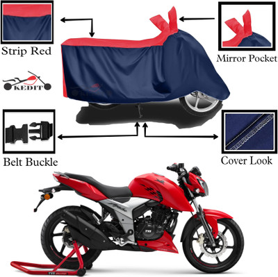 KEDIT Two Wheeler Cover for TVS(Apache RTR 160, Red, Blue)
