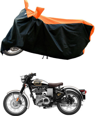 DeepShakshi AUTOMOTIVE Waterproof Two Wheeler Cover for Royal Enfield(Classic Chrome, Orange)