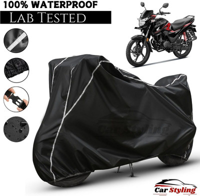 Car Styling Waterproof Two Wheeler Cover for Honda(SP 125, Black, White)