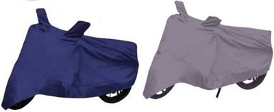 AJSTAR Waterproof Two Wheeler Cover for Universal For Bike(Scooty Zest 110, Grey, Blue)