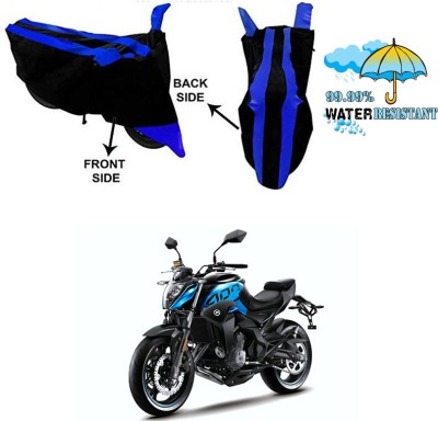 AutoTiger Two Wheeler Cover for CFMoto(400NK, Black, Blue)