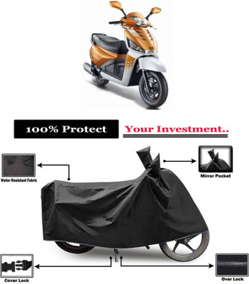 KEDIT Two Wheeler Cover for Mahindra(Gusto 125, Black)