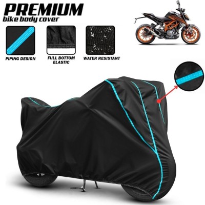 Mwiss Waterproof Two Wheeler Cover for KTM(200 Duke, Black, Red)