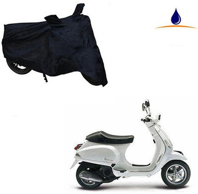 DeepShakshi AUTOMOTIVE Waterproof Two Wheeler Cover for Piaggio(Piaggio Vespa, Black)