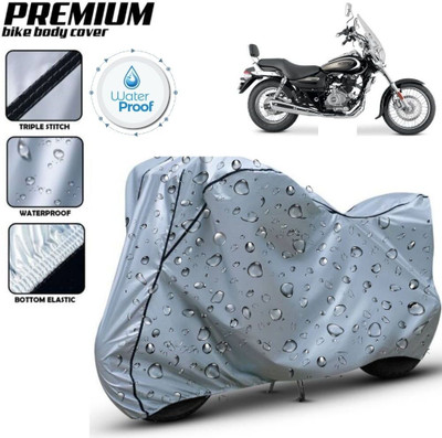 kerwa Waterproof Two Wheeler Cover for Bajaj(Avenger 220 street, Silver, Black)