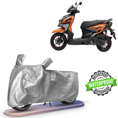 ROYAL AUTO MART Waterproof Two Wheeler Cover for Yamaha, Universal For Bike(RayZR 125, Silver)