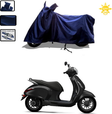 WMIZEXA Waterproof Two Wheeler Cover for Bajaj(Chetak, Blue)
