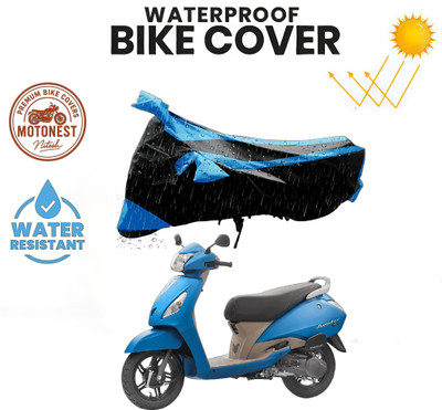 MOTONEST Waterproof Two Wheeler Cover for TVS(Jupiter classic, Blue, Black)