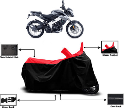 Amexride Two Wheeler Cover for Bajaj(Pulsar 200NS FI BS6, Red)