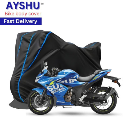 AYSHU Waterproof Two Wheeler Cover for Suzuki(Gixxer SF, Black, Red)