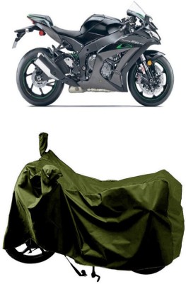 SUGASHRI Waterproof Two Wheeler Cover for Kawasaki(Ninja ZX-10R SE BS6, Green)