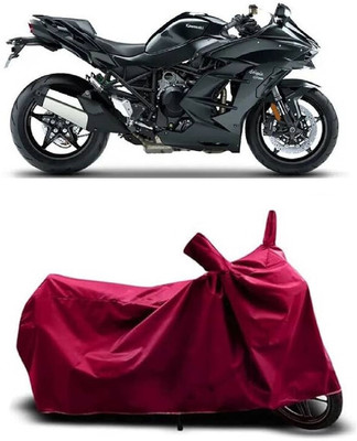 Coxtor Waterproof Two Wheeler Cover for Kawasaki(Ninja H2 SX BS6, Maroon)