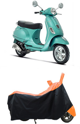 Coxtor Waterproof Two Wheeler Cover for Piaggio(Vespa LX, Orange)