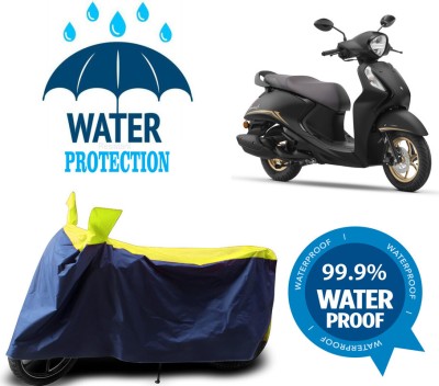 RTS COLLECTIONS Waterproof Two Wheeler Cover for Yamaha(Fascino BS6, Multicolor)