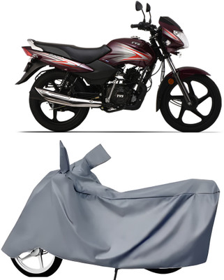 Auto World Waterproof Two Wheeler Cover for TVS(Sport, Grey)