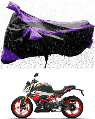 MMSSTAR Waterproof Two Wheeler Cover for BMW(G 310 R, Purple, Black)