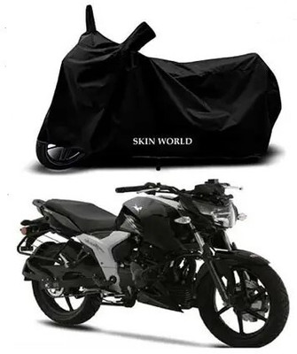 Tritika Waterproof Two Wheeler Cover for TVS(Apache RTR 160, Black)