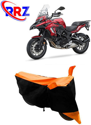 RRZ Waterproof Two Wheeler Cover for Benelli(TRK 502, Black, Orange)