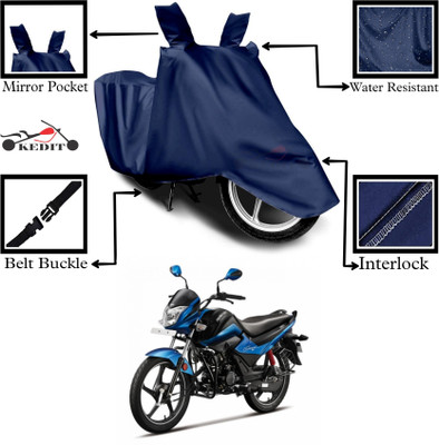 KEDIT Two Wheeler Cover for Hero(Splendor I Smart, Blue)