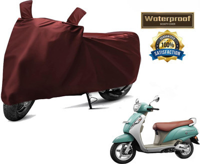 DeepShakshi AUTOMOTIVE Waterproof Two Wheeler Cover for Suzuki(New Access 125, Maroon)