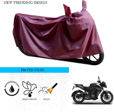 ANTHUB Waterproof Two Wheeler Cover for Bajaj(Pulsar NS200, Maroon)