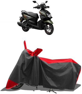 KEDIT Two Wheeler Cover for Yamaha(Ray-ZR 125FI BS6, Red, Black)