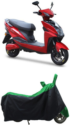 Coxtor Waterproof Two Wheeler Cover for Techo Electra(Raptor BS6, Green, Black)