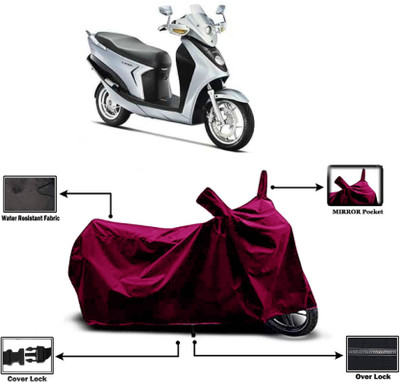 KEDIT Two Wheeler Cover for Hero(Leap Hybrid SES, Maroon)