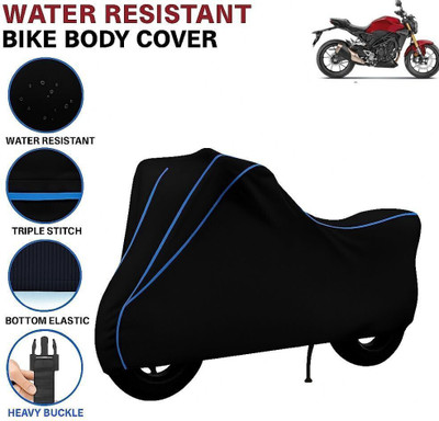 BigFly Waterproof Two Wheeler Cover for Honda(CB300R, Black, Blue)