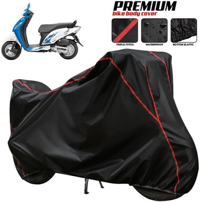 xodi Waterproof Two Wheeler Cover for Honda(Activa i, Black, Red, Multicolor)